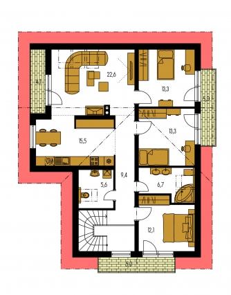 Plan de sol du premier étage - PREMIER 199